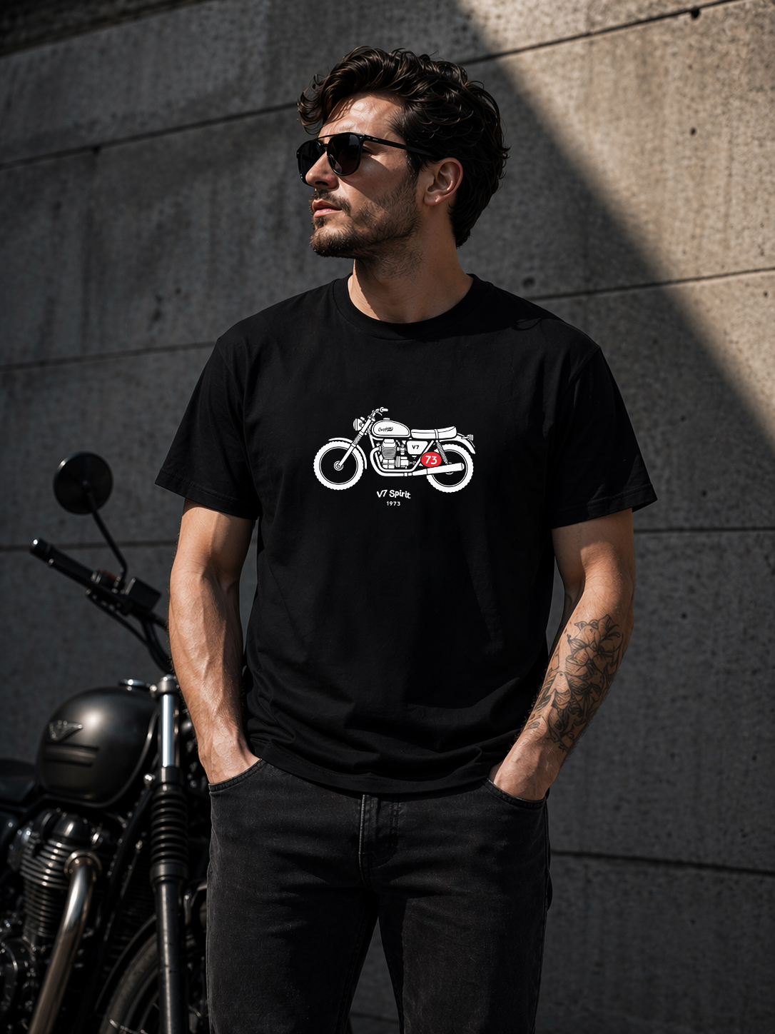 V7 Garage Tee White angle B